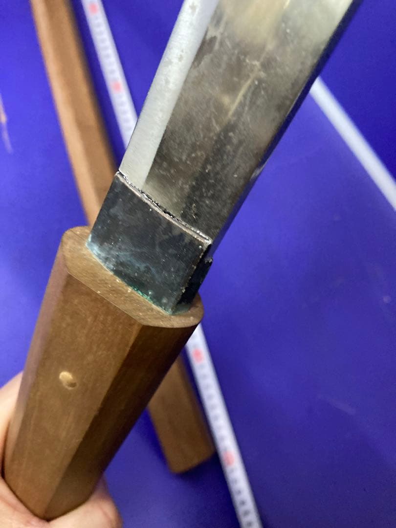 G）模造刀 白鞘 太刀 全長約103センチ 高級