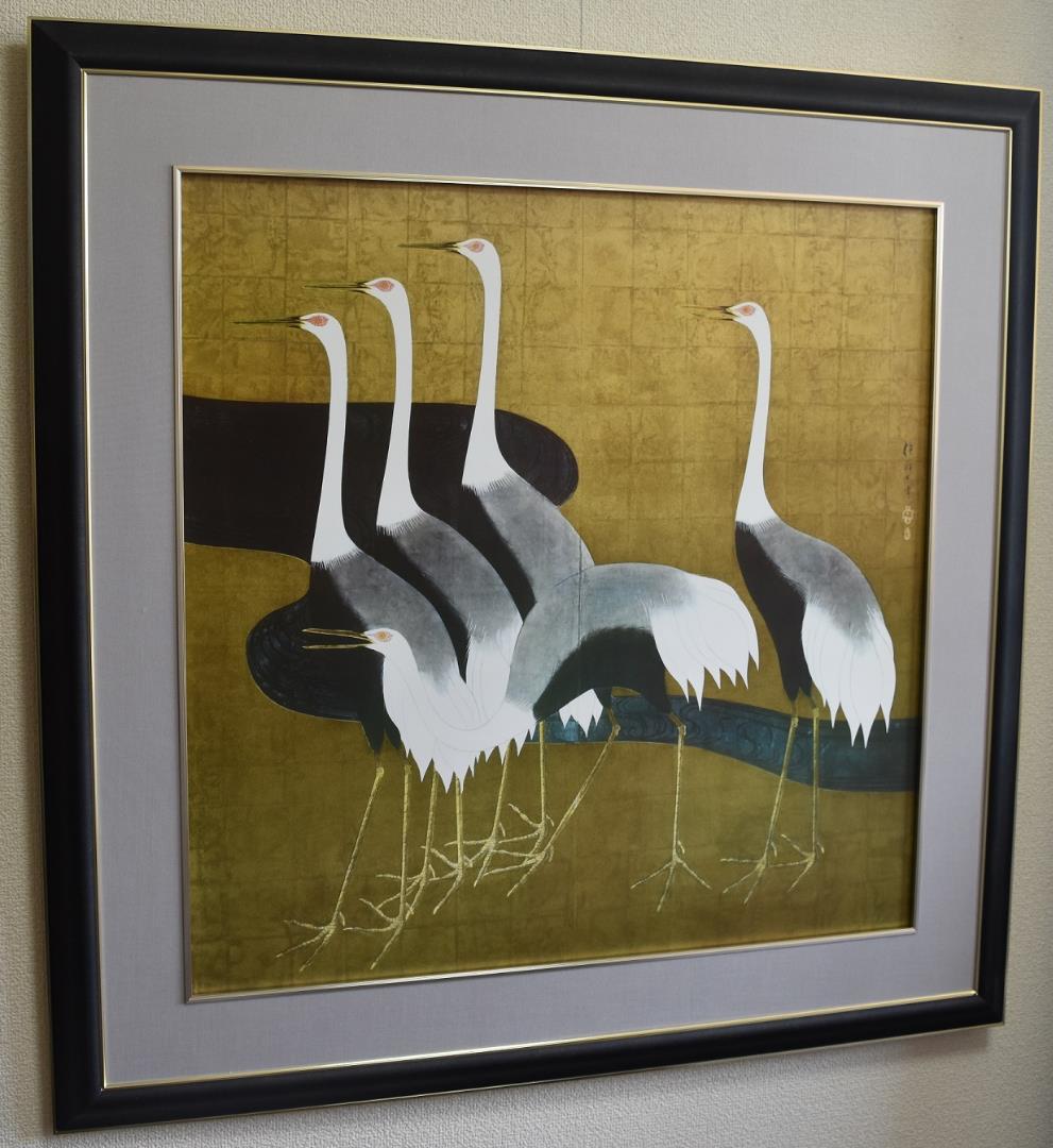 江戸時代★琳派の画家・酒井抱一　筆作　群鶴図