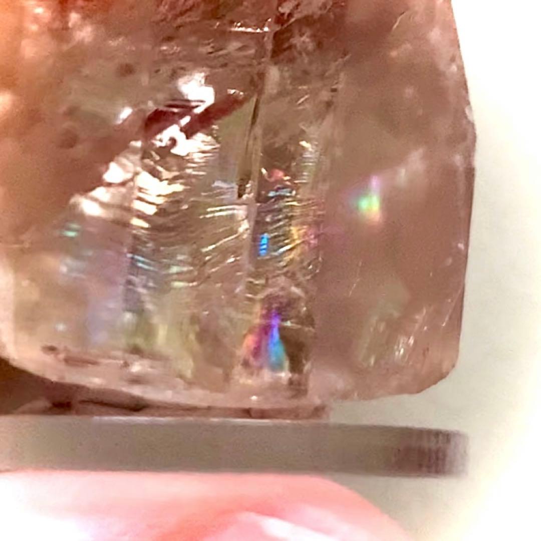 美し過ぎるピーチカラートパーズ原石104ct/非加熱/鉱物標本