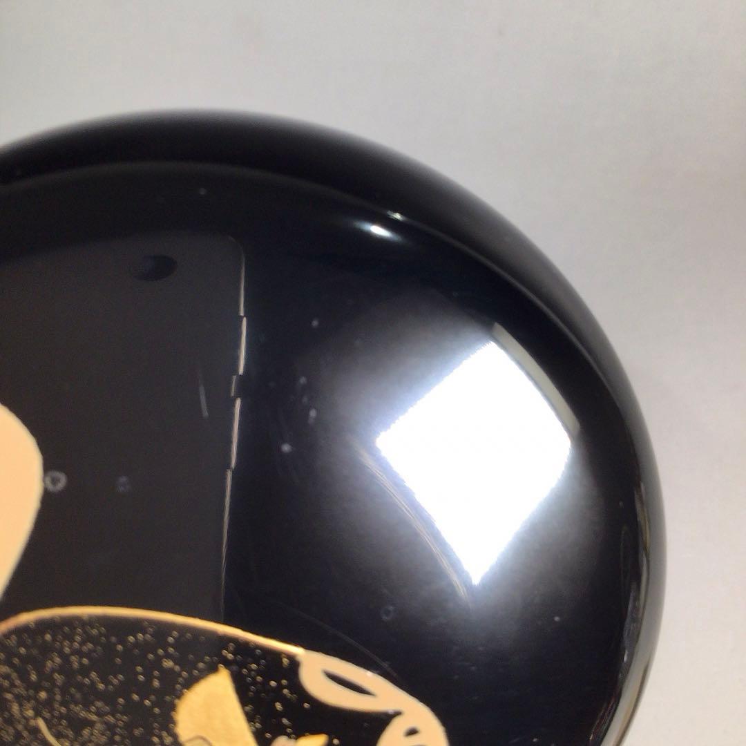 Ｎ９９８　棗　『中出松峰作』『黒漆内朱』『貝合立雛蒔絵』『中棗』　共箱　茶道具