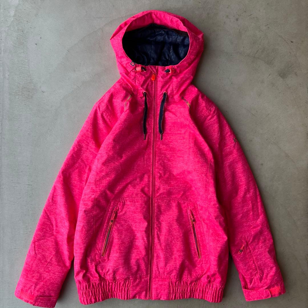 【ROXY】ロキシー　M　スノボ　スキー　ウェア　上下　セット　ピンク　イエロー