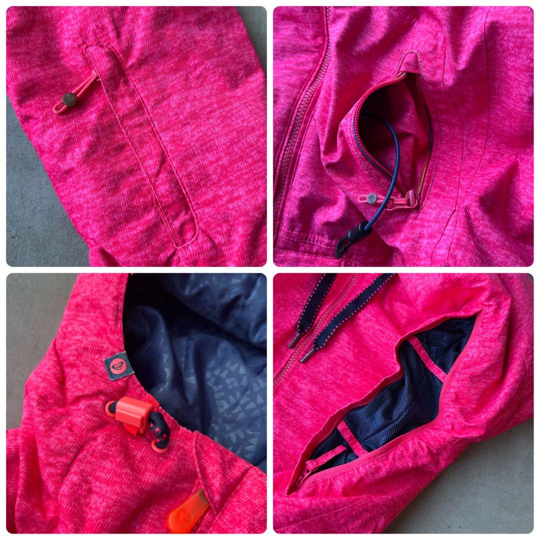 【ROXY】ロキシー　M　スノボ　スキー　ウェア　上下　セット　ピンク　イエロー
