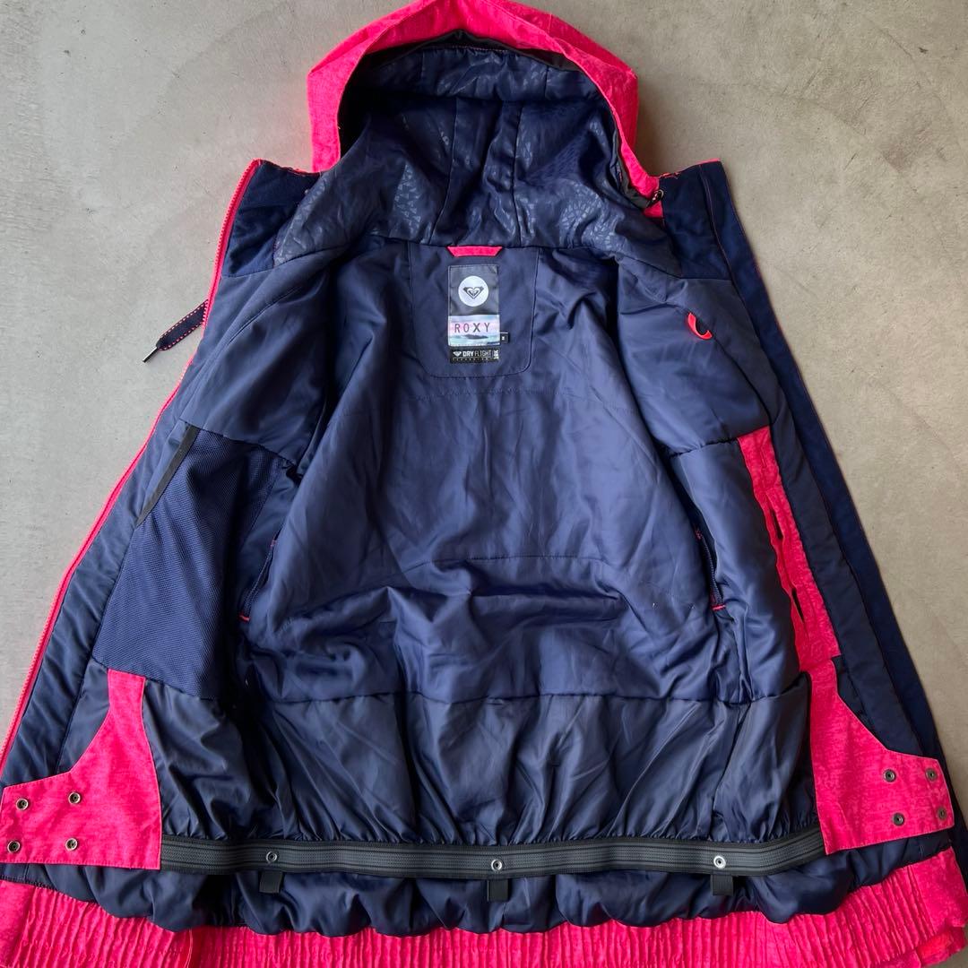 【ROXY】ロキシー　M　スノボ　スキー　ウェア　上下　セット　ピンク　イエロー