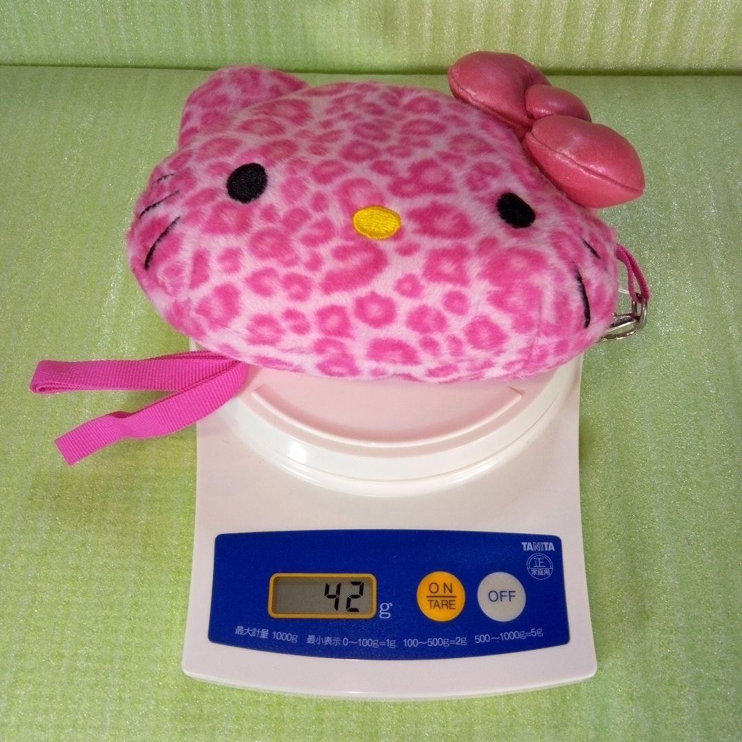 ハローキティ　ヒョウ柄　ポーチ　桃色　ピンク　ぬいぐるみショルダーポーチ