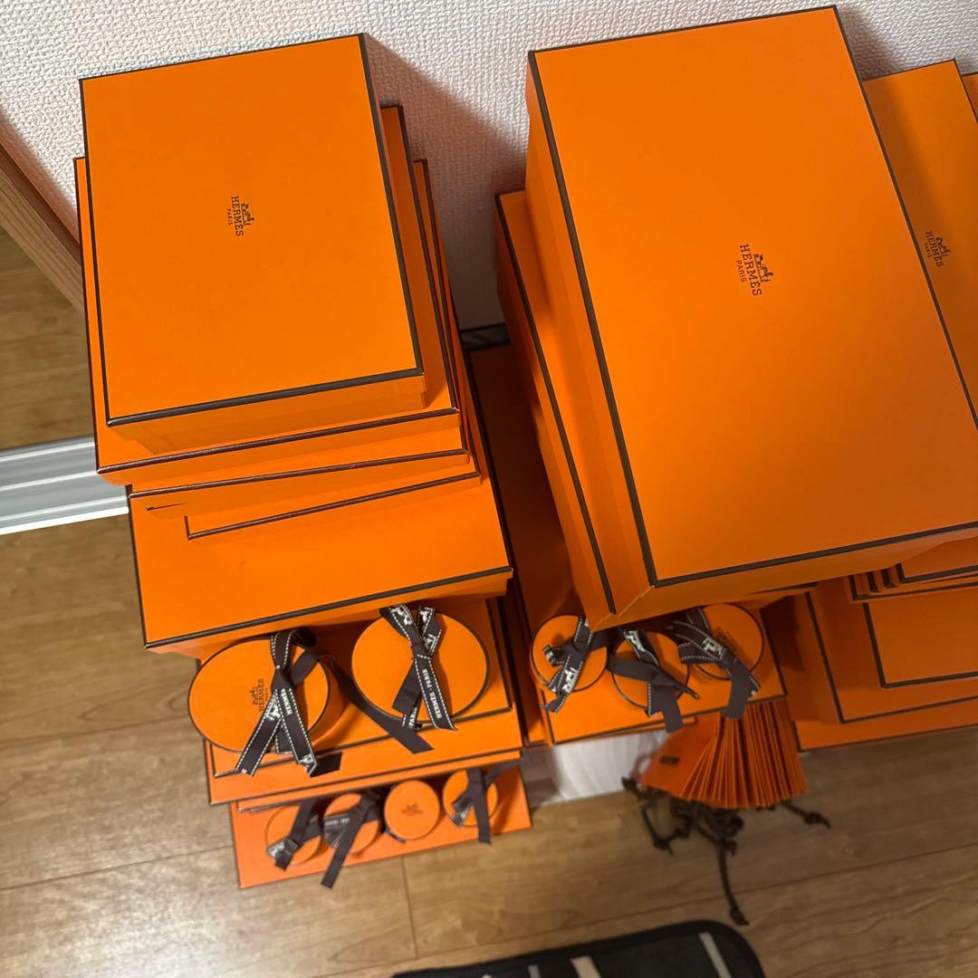 エルメス　空箱など　合計58点　オレンジボックス　スカーフ　チャーム