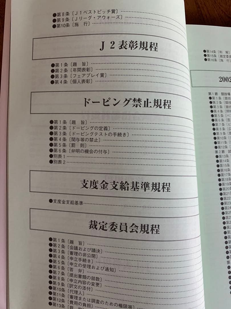 非売品Ｊ.LEAGUE HANDBOOK2002 Ｊリーグ規約・規程集