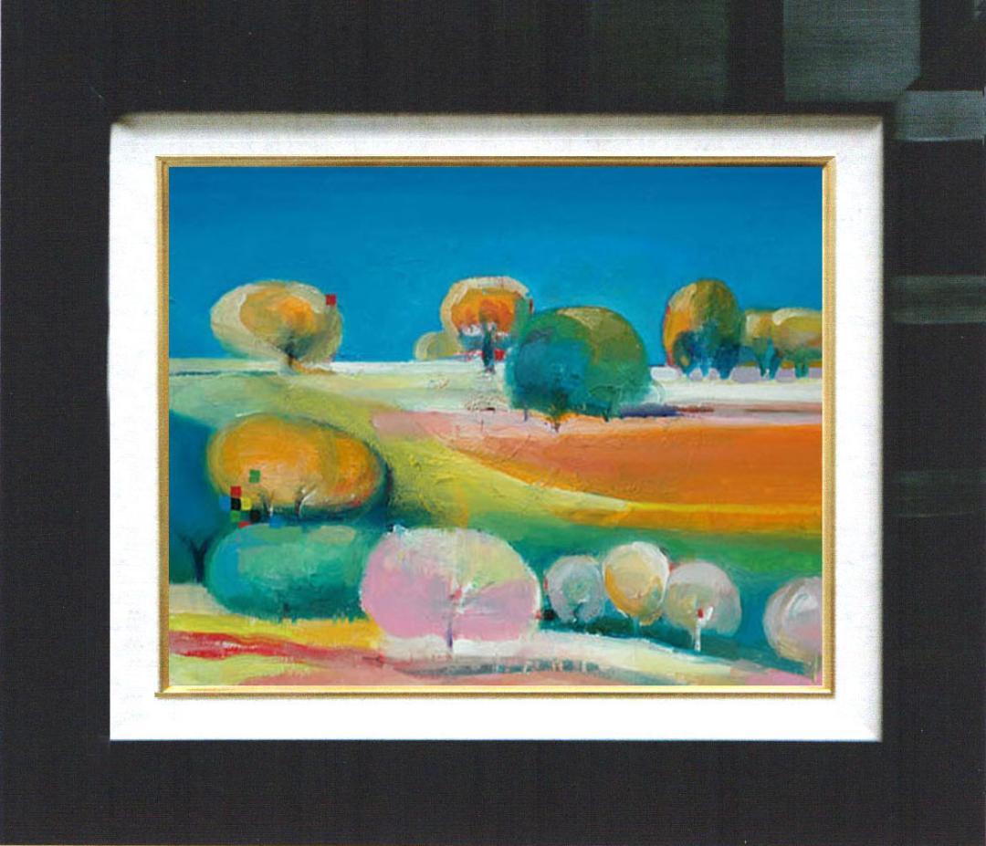 油絵 菅家令子 絵 絵画 インテリア uF6-110809 風景