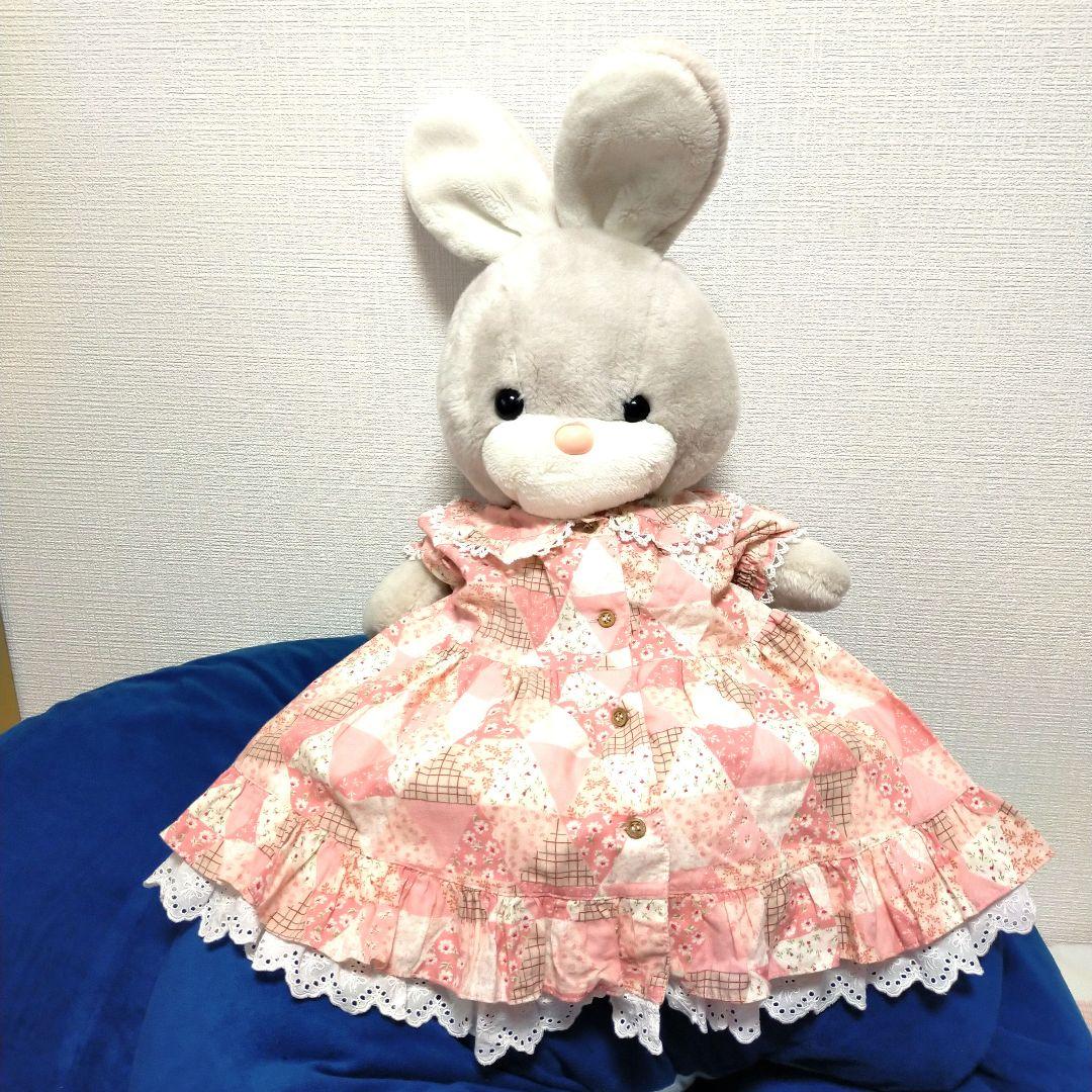 ぬいぐるみ　大　うさぎ　グレー　吉徳　昭和　レトロ　平成　ぬい活