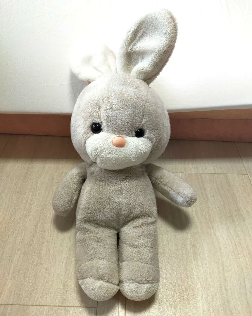 ぬいぐるみ　大　うさぎ　グレー　吉徳　昭和　レトロ　平成　ぬい活