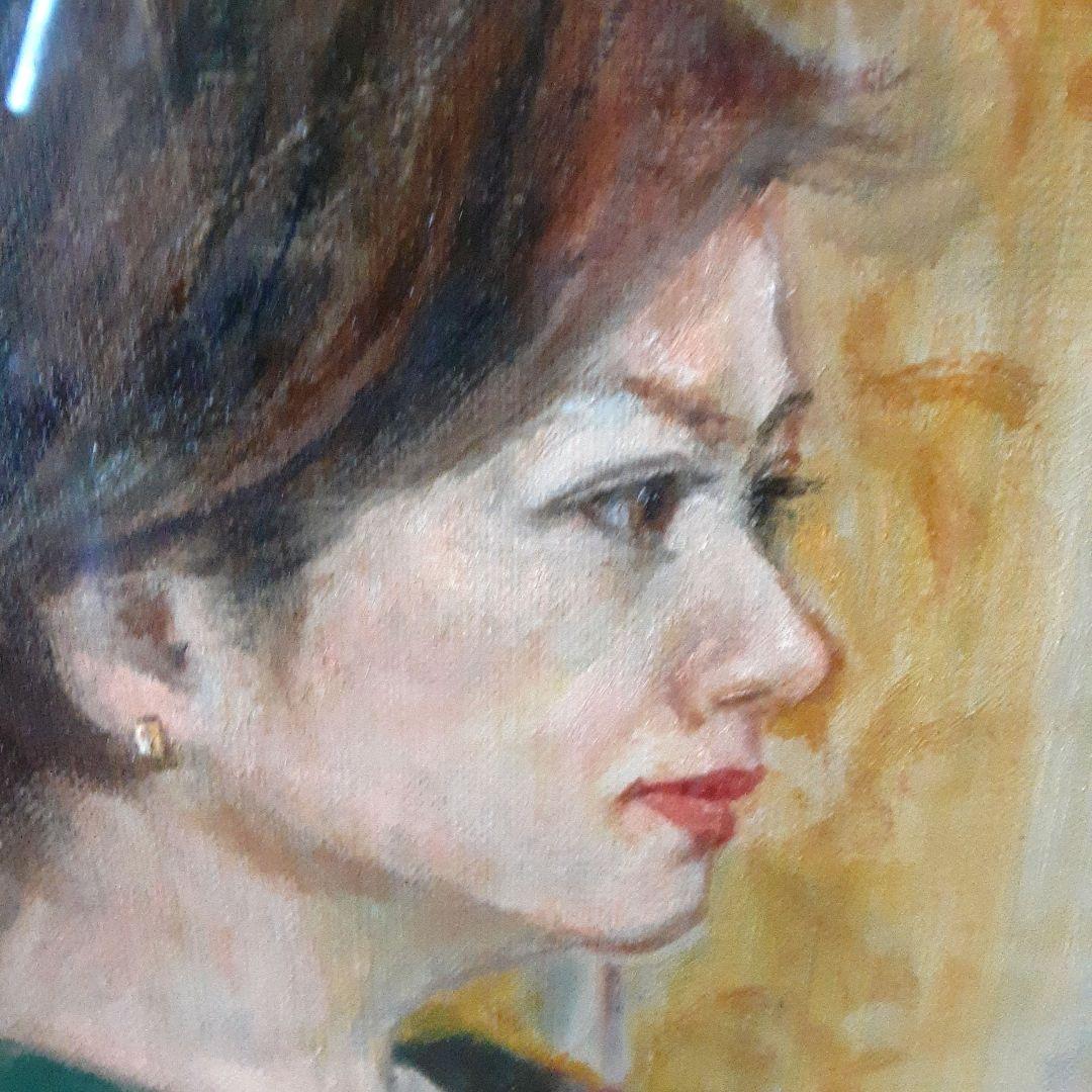 絵画　油彩　西本親雄　サリーの女 S