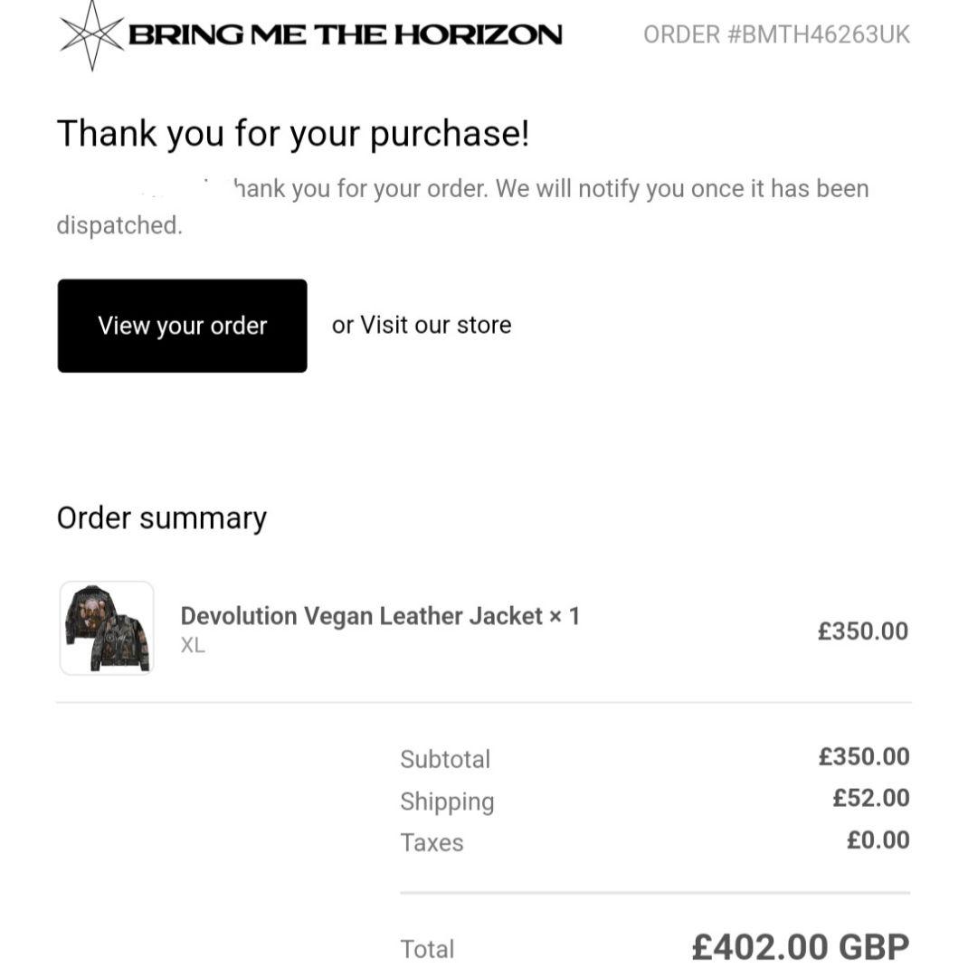 【大幅値下げ】bring me the horizon 海外 革ジャケット XL