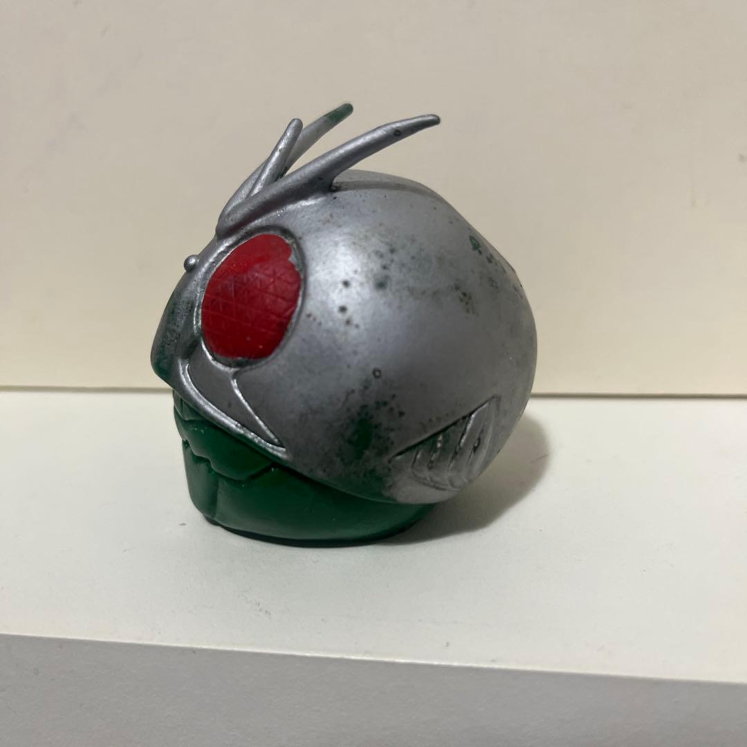 無版権 3本アンテナ 仮面ライダー ソフビ フィギュア 当時物 旧バンダイ