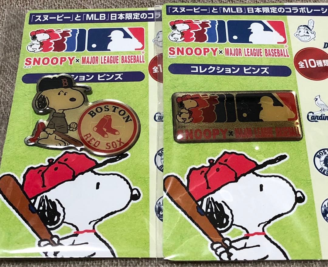 スヌーピー×ＭＬＢ　日本限定コラボ　ピンズ　全10種セット