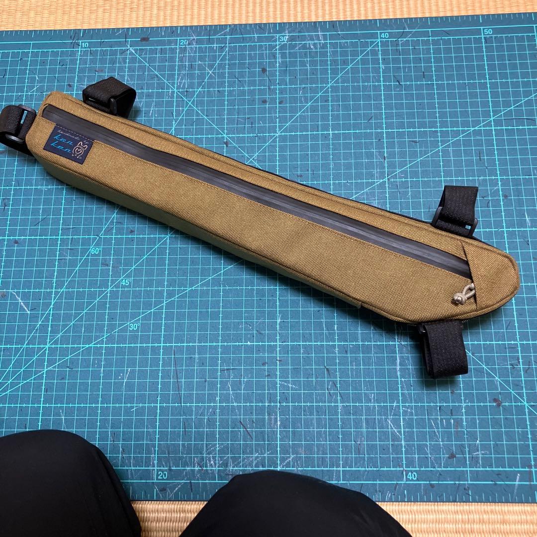 ハンドメイド　フレームバッグ　コーデュラ1000 コヨーテ 42cm