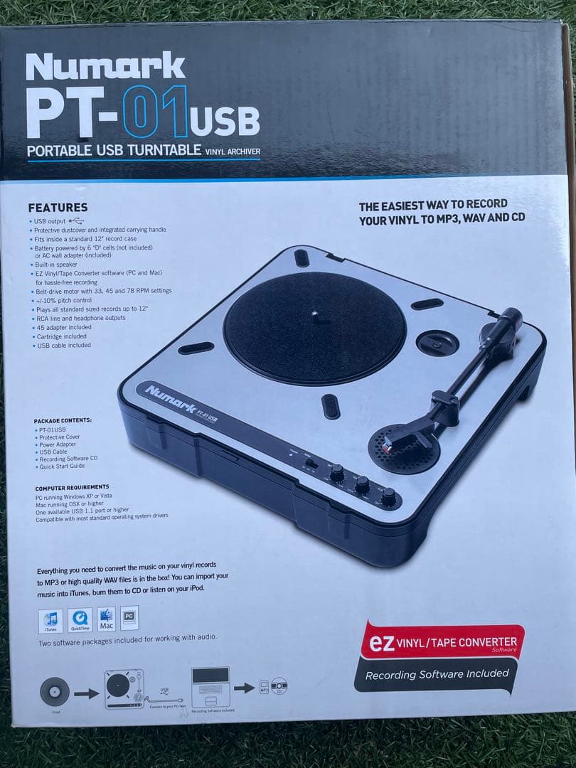 m*3様 値下！【美品】Numark PT-01USB ポータブルUSBターンテ