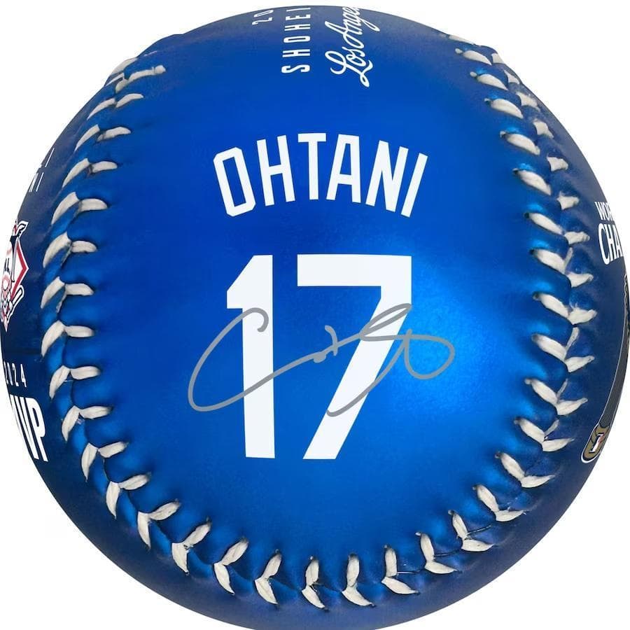 大谷翔平 2024MVP記念ボール ブルー 50/50ロゴ ドジャースMLB公式