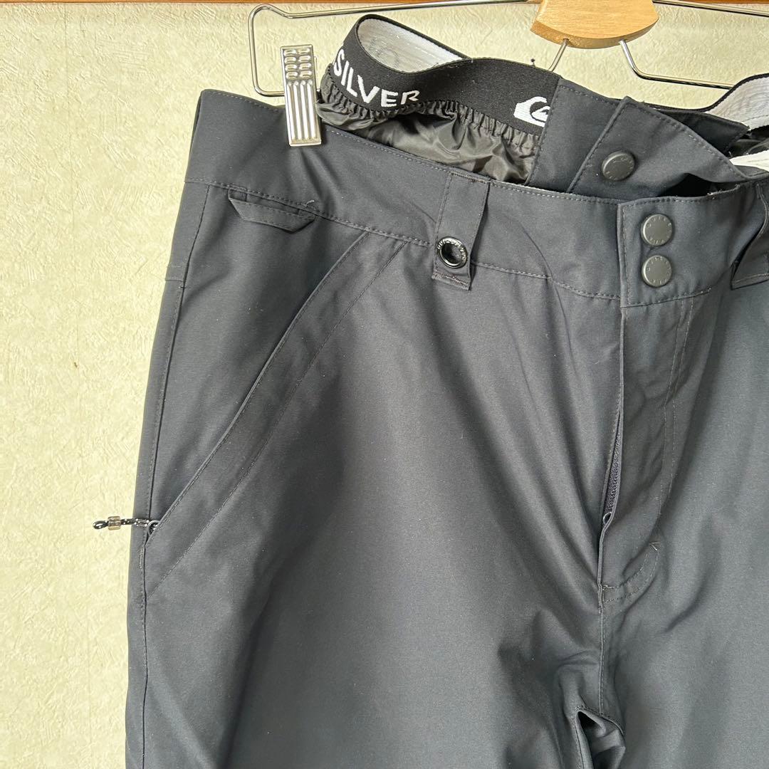 美品 クイックシルバー スノーボードパンツ M ブラック Quiksilver