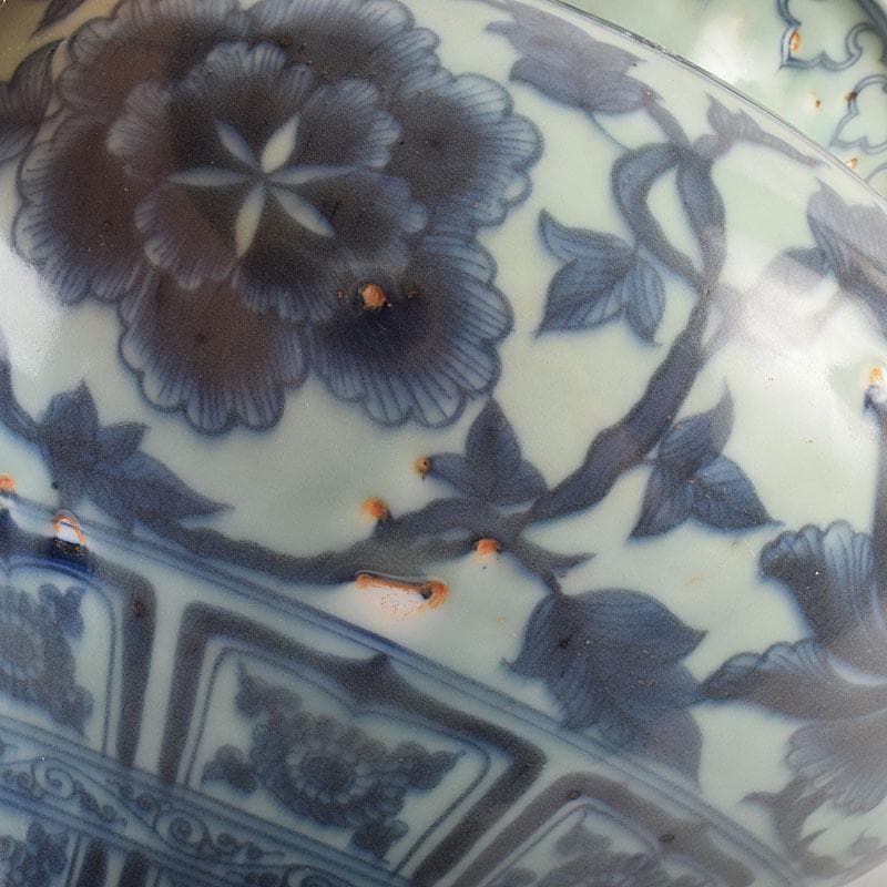 中国　青花　花弁文瓶　壺　C　8946A