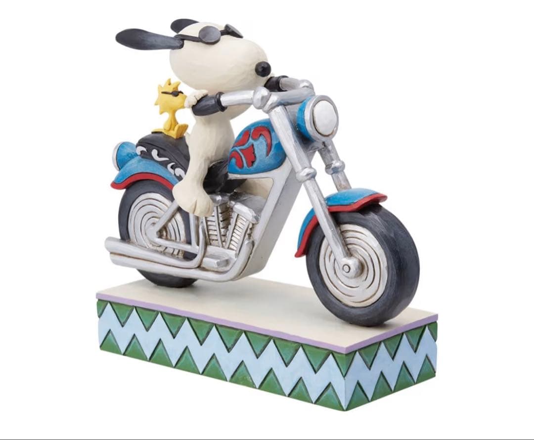 【即落札禁止】ジムショア スヌーピー＆ウッドストック バイク フィギュア 新品