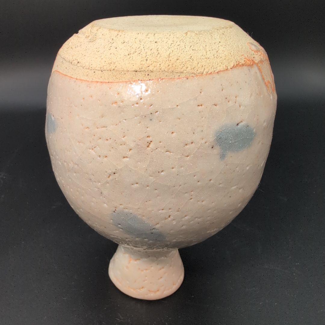 【希少品】酒器 絵 志野 徳利 人間国宝　藤原 一門　陶器製