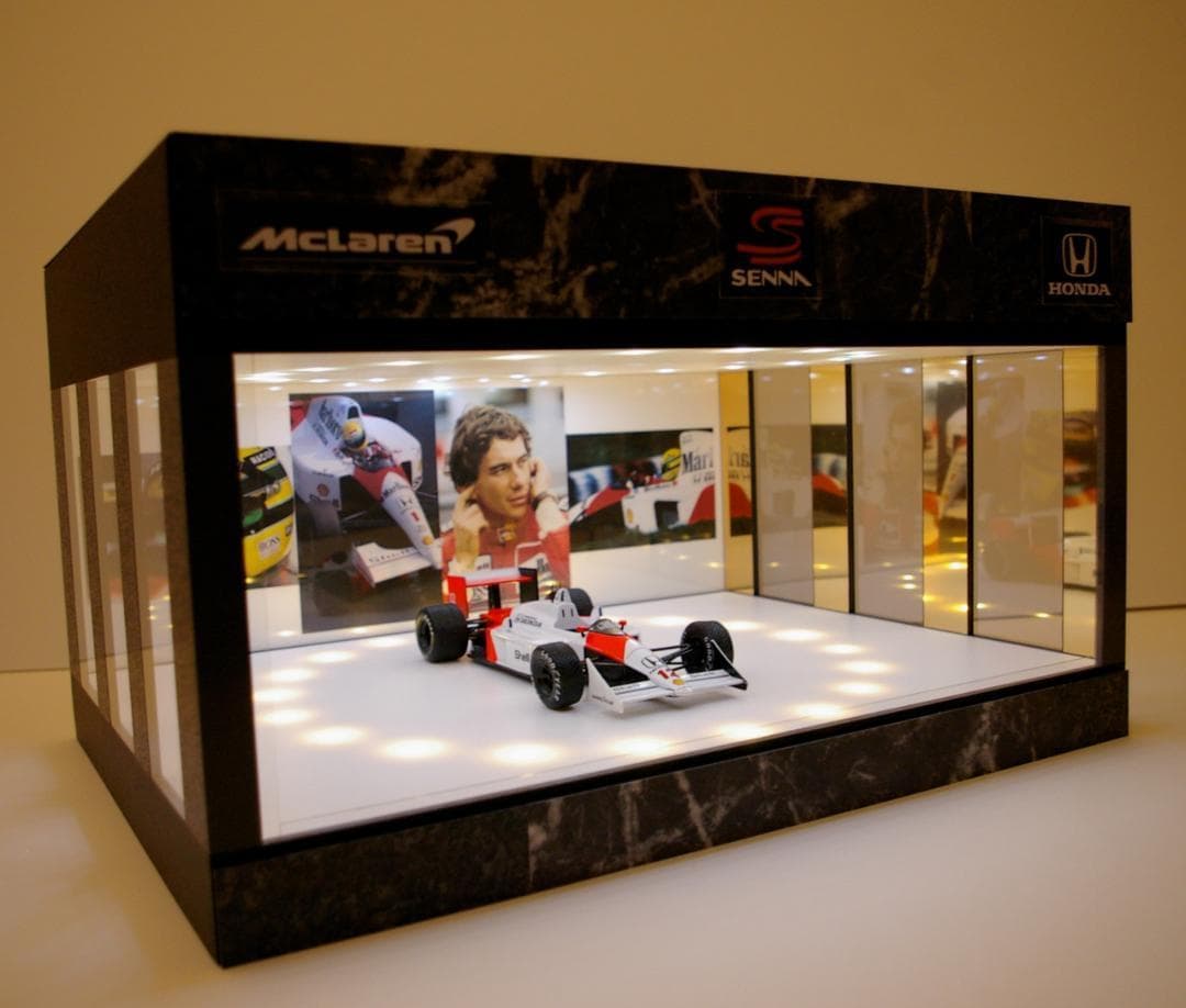 モネ・オーダー依頼品・円形照明・ディスプレーBOX・スタイリッシュジオラマ