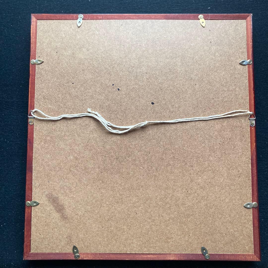 中野蘭疇　「静晏」　日展特選、審査員￼額41.8×38.7色紙27×24cm