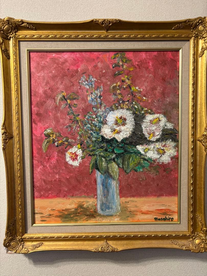 花々の主張　油彩画