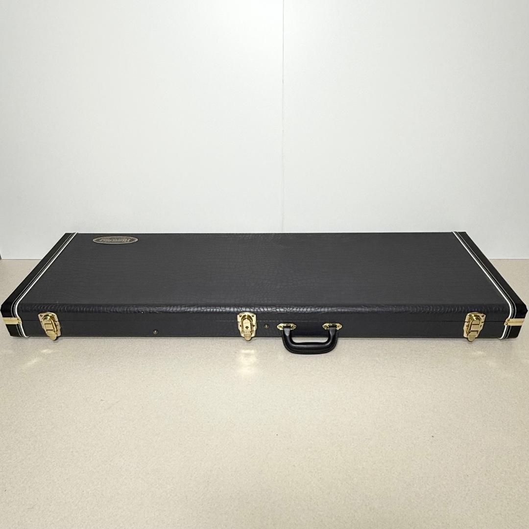 美品 History ワニ革風 エレキベース 用 ハードケース 鍵付