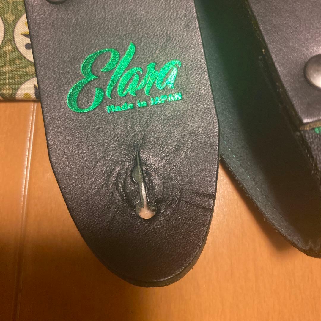 elaraストラップ　エララストラップ　ギターストラップ　緑