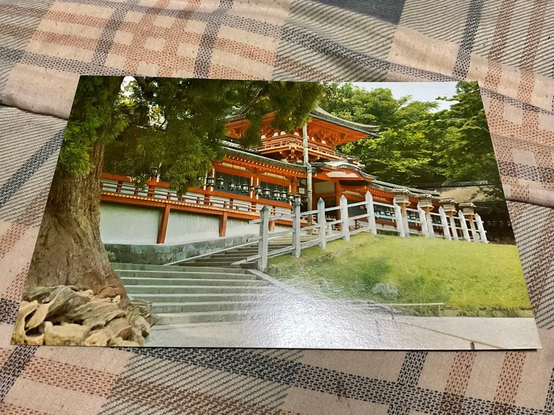 京都・奈良／昔の絵葉書　17枚入り。【表紙カバー破れあります　昭和ノスタルジー】