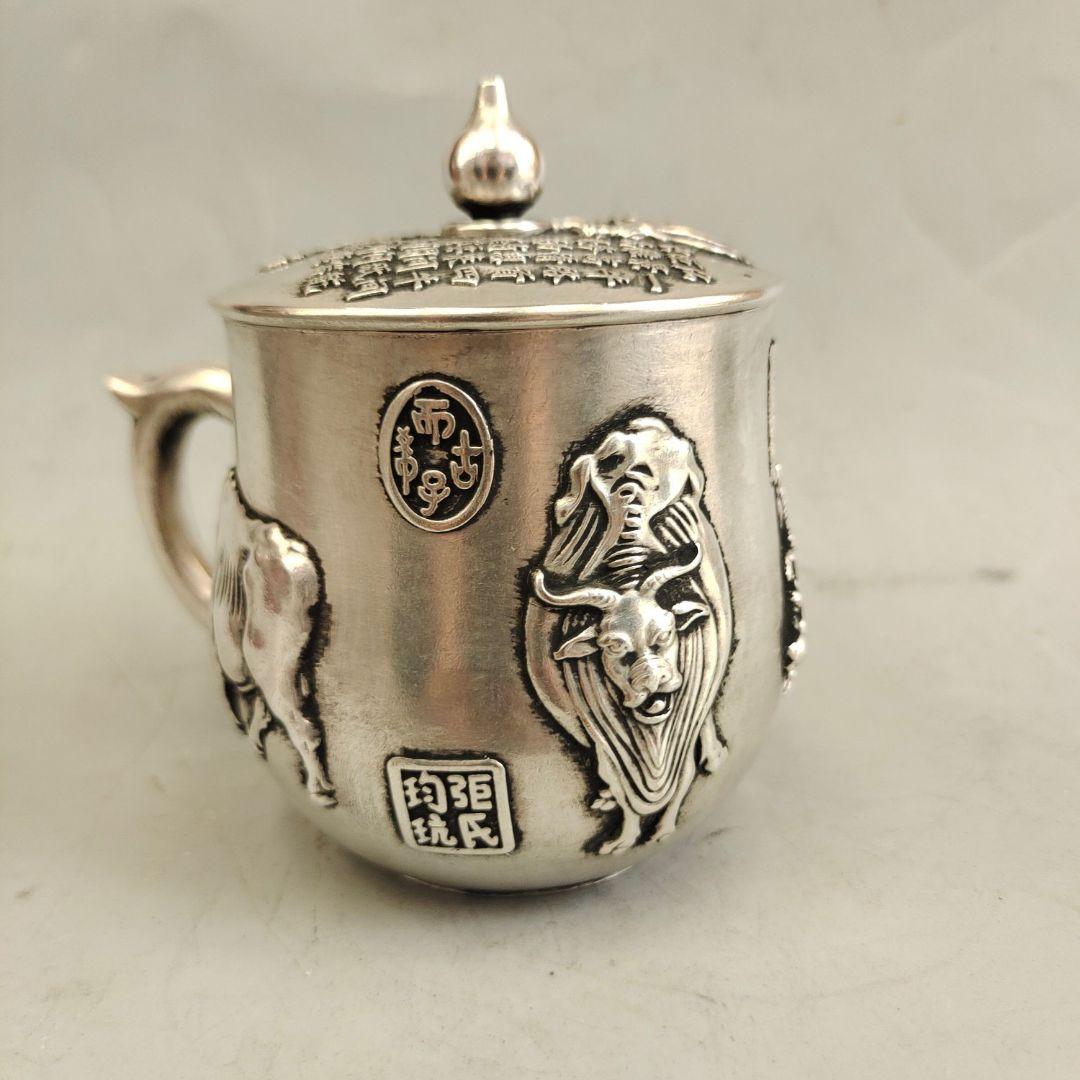 五牛豊登蓋碗 飲茶食器 中国茶器 煎茶道具 現代工芸品美術品 置物
