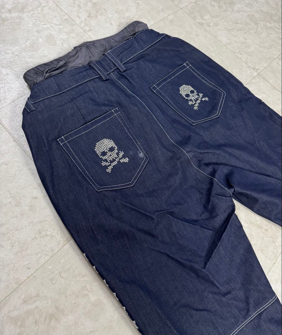 【ZEXスワロフスキー】⭐️激レア　上衣Ｍ・下L スノーボードウェアセット スカル