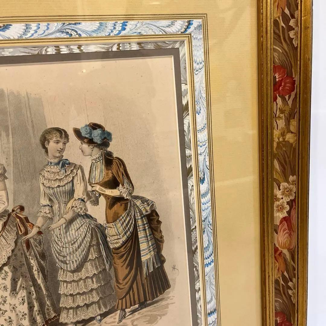 19世紀　La Moda Elegante Ilustrada 銅版画