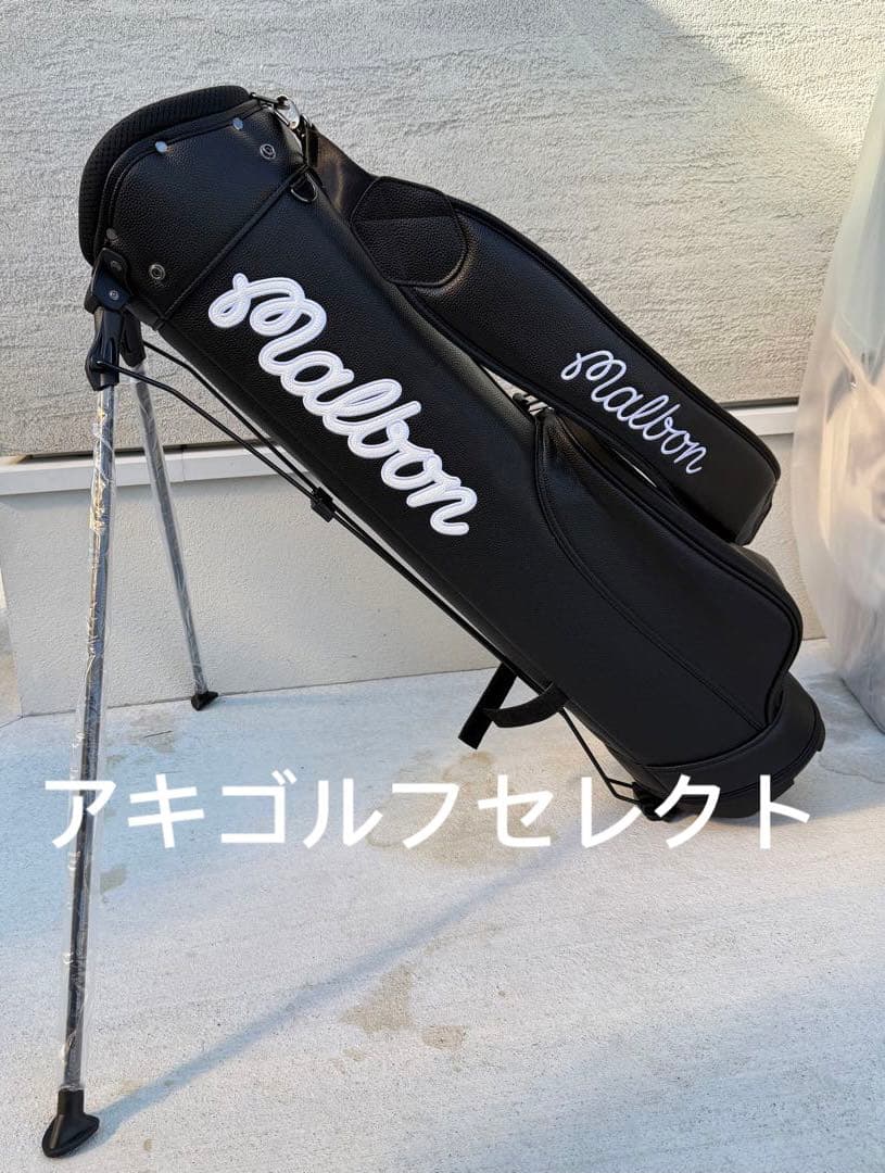 即日発送マルボン Malbon 新作 ゴルフキャディバッグスタンド式　ブラック