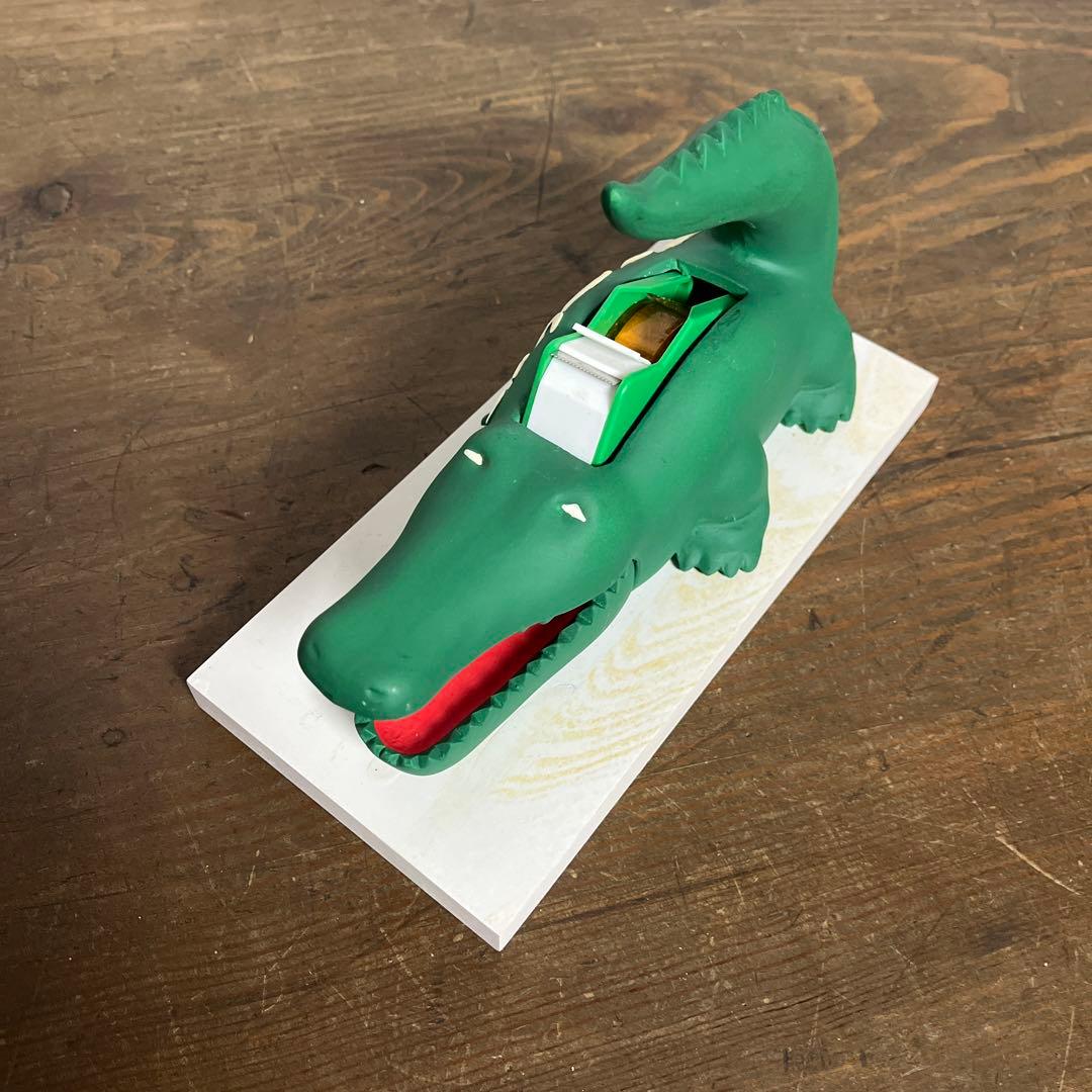 希少◾️Lacoste ラコステ テープカッター 置物 オブジェ 鰐 ワニ