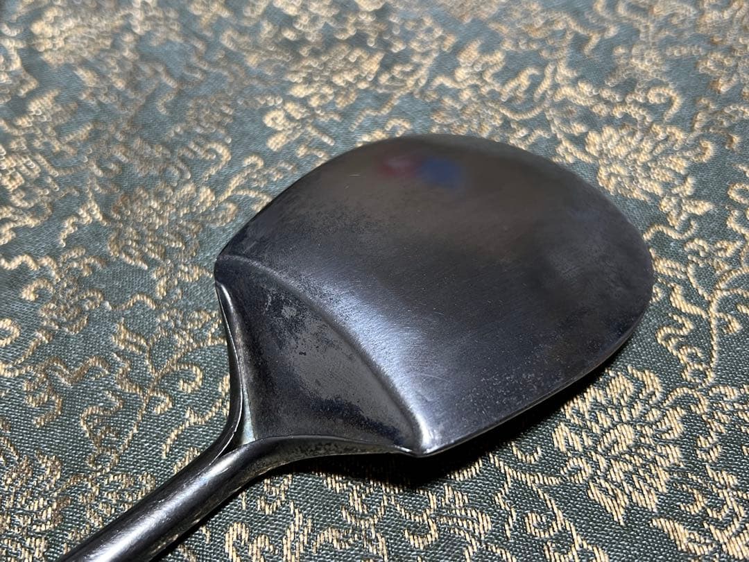 炉用灰匙 銀製 木製の柄