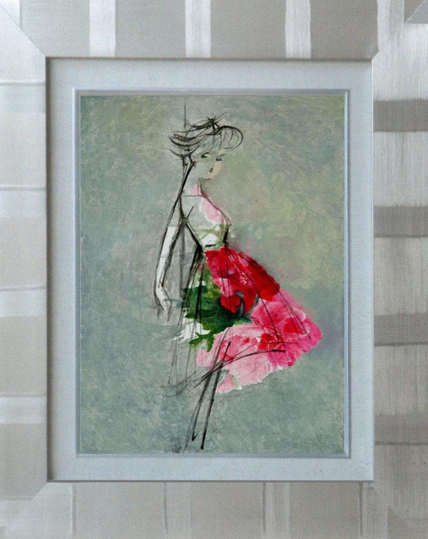 油絵 菅家令子 絵 絵画 インテリア F4-071512 人物 女性像