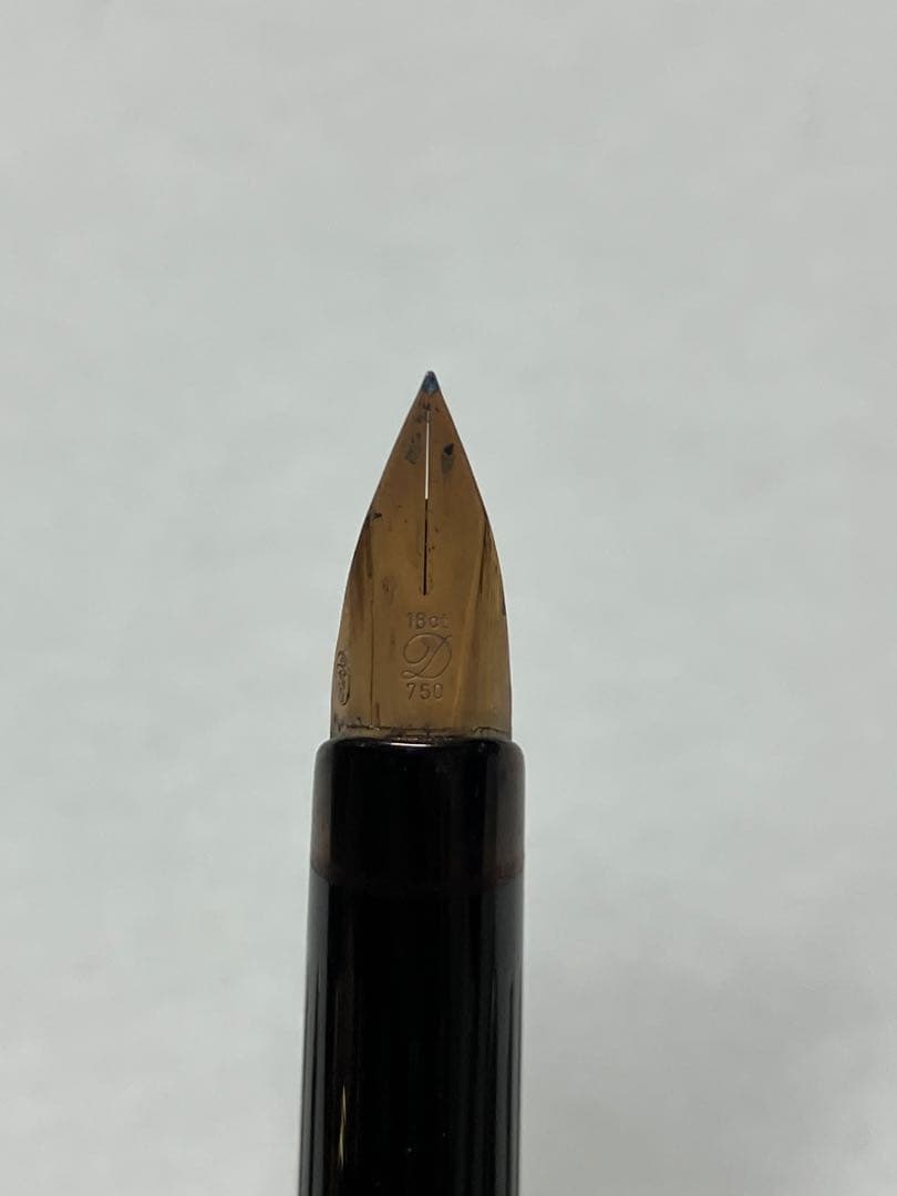 ヴィンテージ　S.T デュポン　万年筆　ペン先18ct 都彰　【12】