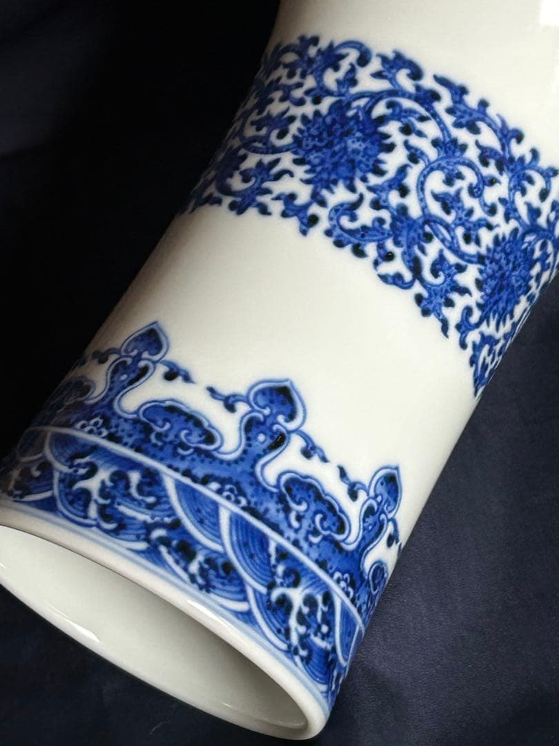 ○ 清代　雍正年製　花器　時代物　中国美術