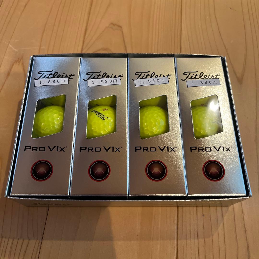Titleist Pro V1x イエロー ゴルフボール 2ダース