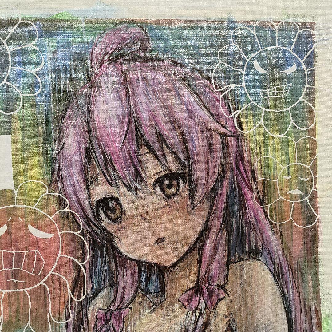 内山田画廊　謹製　s6号　ギャンバスにアクリル画 人物画