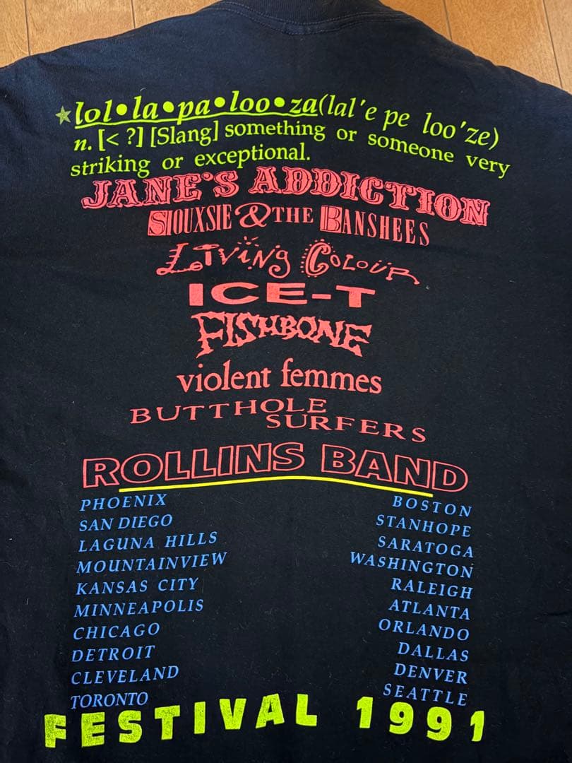 超激レア！1991 Lollapalooza 初代 ロラパルーザ 公式ツアーT