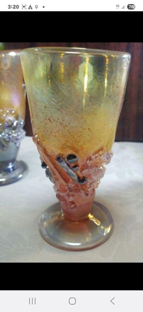 The Glass Studio in Otaruの手作りガラス三点です