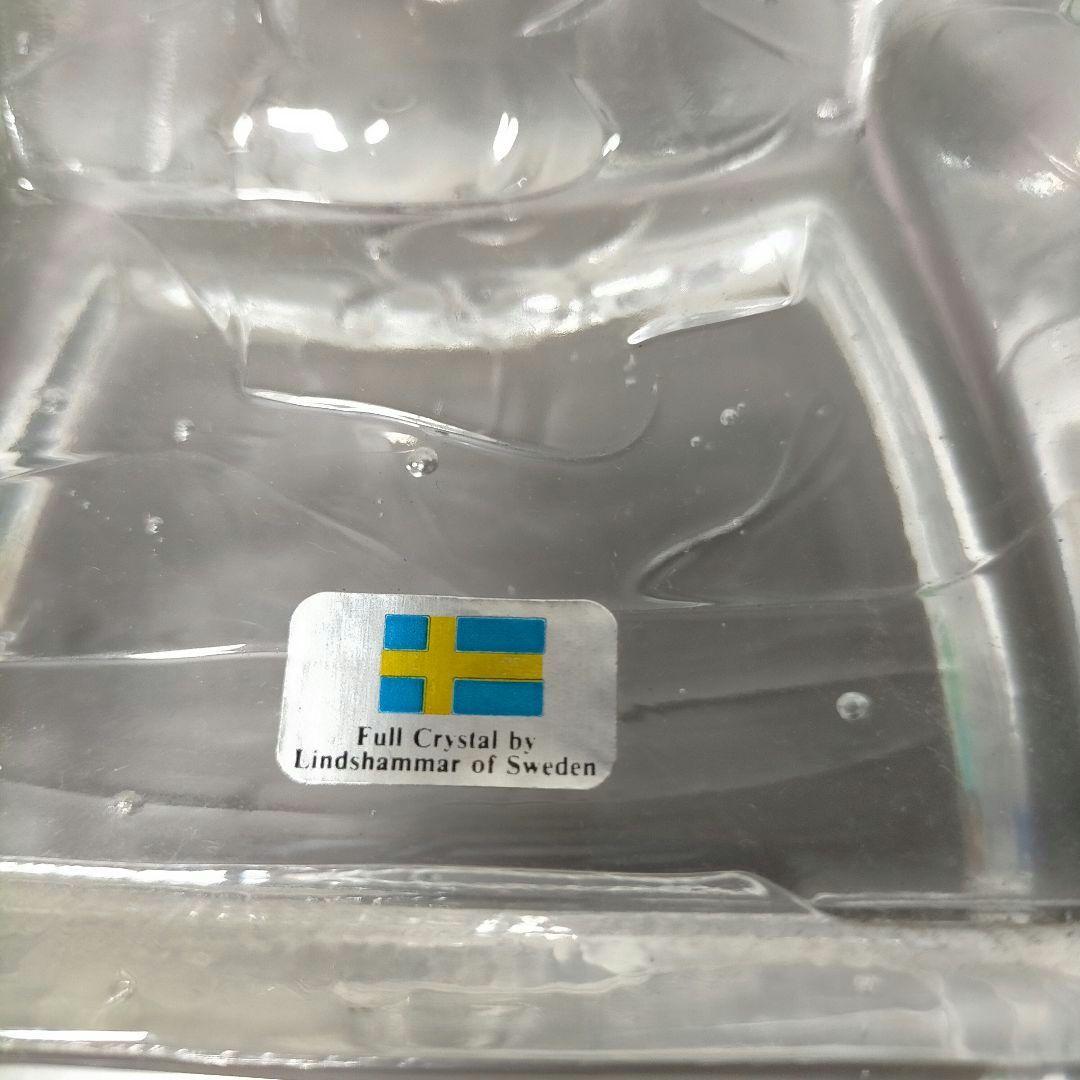 ひなすけ スウェーデン製 クリアガラス馬のオブジェ