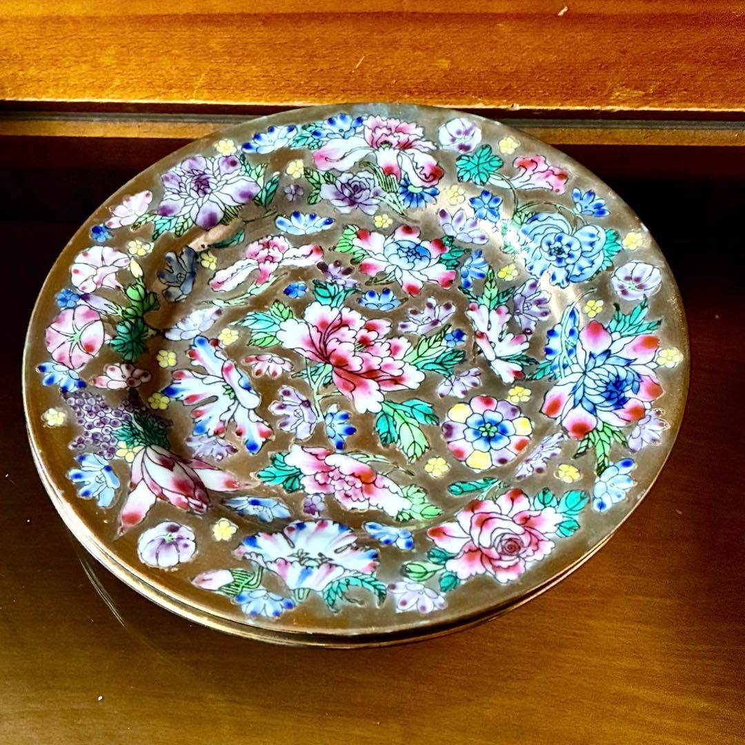 新品未使用　景徳鎮　金彩　絵付け　色絵金彩　ゴールド　食器　皿　12点セット