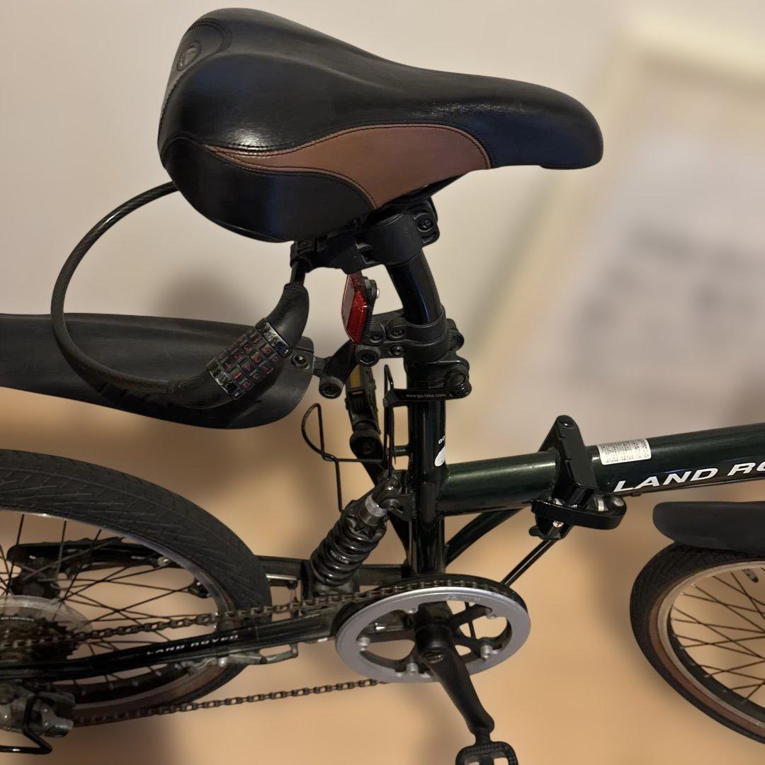 ランドローバー 自転車 ミニチャ チャリンコ ダークグリーン 泥除けLED