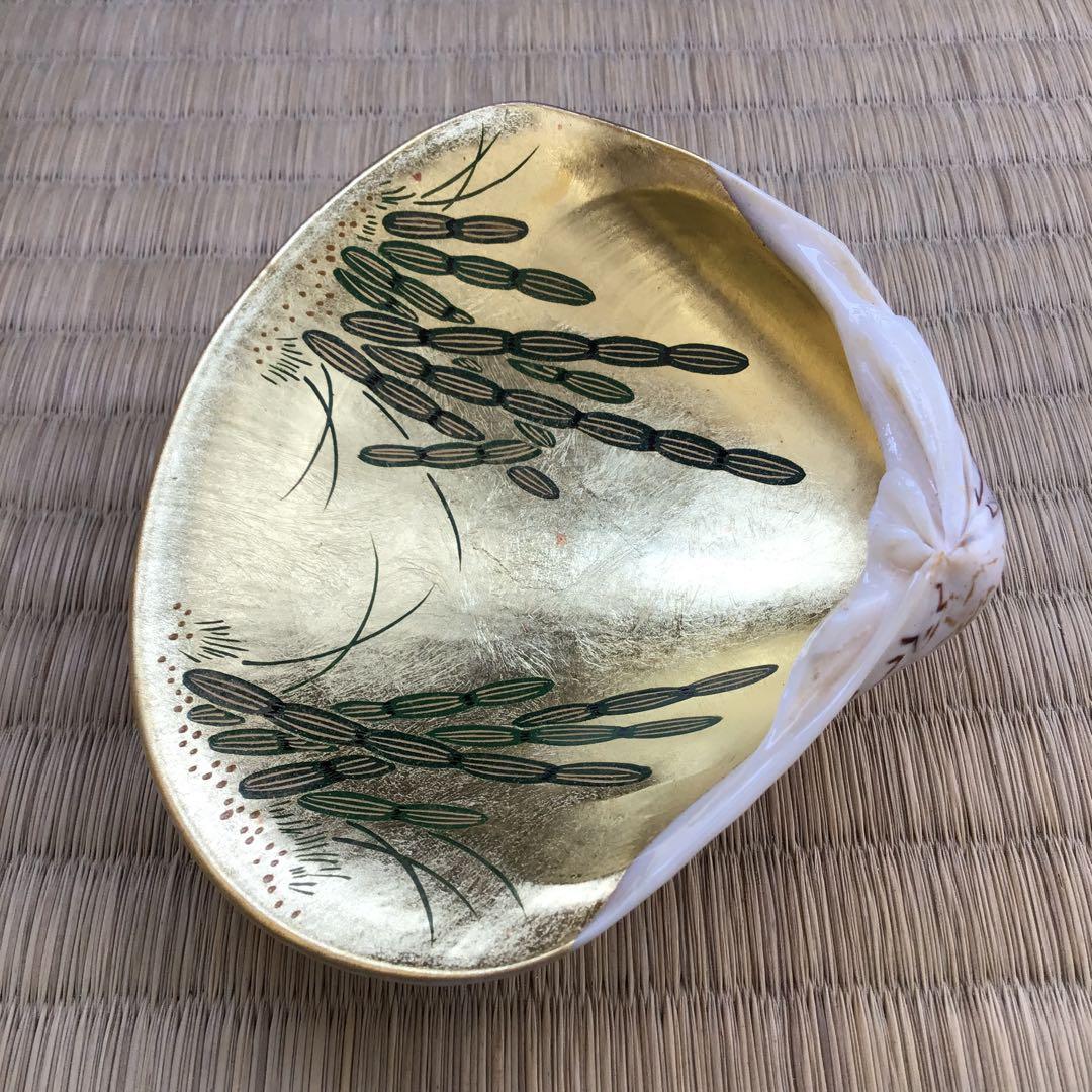 茶道具　香合　金箔蒔絵(内側) 大蛤十賊香合　共箱　S87TKG