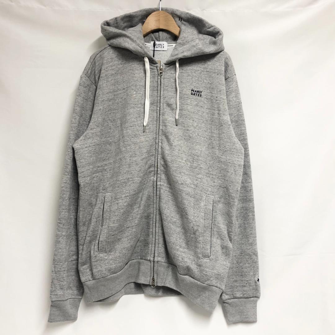 ○★新品未使用　PEARLY GATES　吊り裏毛フルジップパーカー　4　グレー