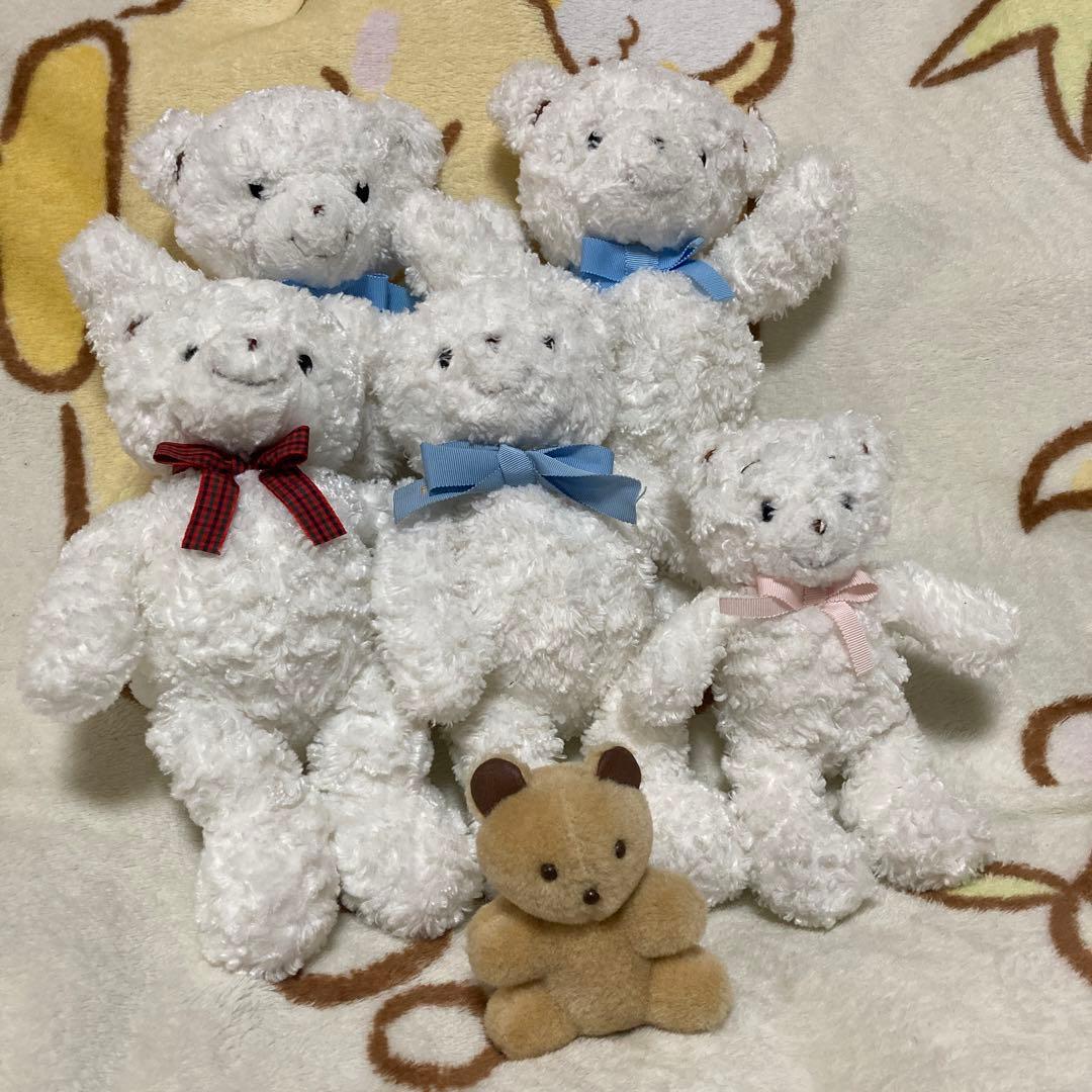 ファミリア ベア ぬいぐるみ＆パペット ファミちゃん　6コセット　中古品