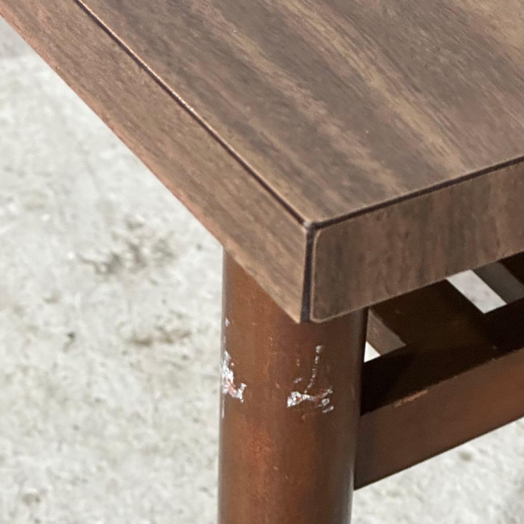 ✦80s✦ ミッドセンチュリー 昭和レトロ ローテーブル 棚付 応接 木製